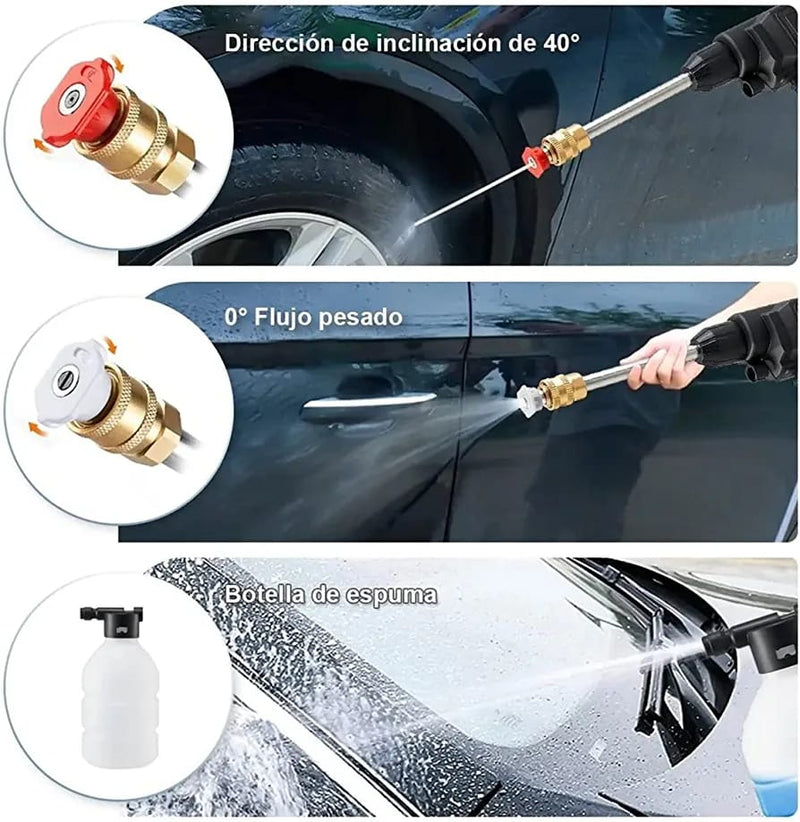 Hidrolavadora Portatil Recargable  + Batería Extra