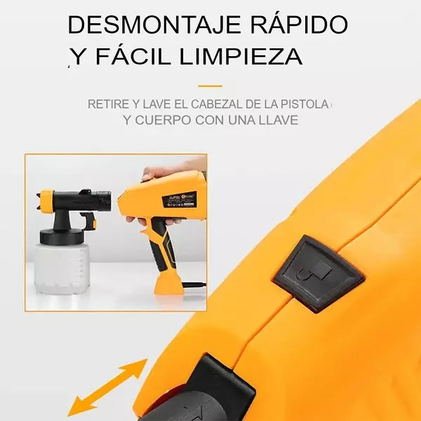 Pistola Pulverizadora Eléctrica APROVECHAMIENTO Y AHORRO DEL 60% EN PINTURA