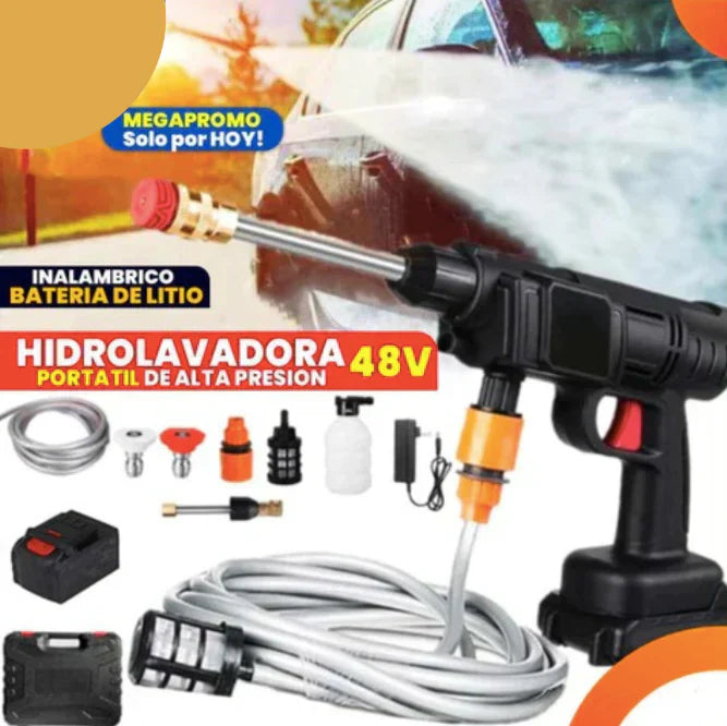 Hidrolavadora Portatil Recargable  + Batería Extra