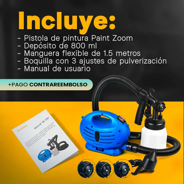Pistola de pulverización de alta presión con compresor integrado