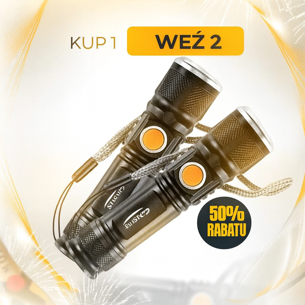 KUP 1 I OTRZYMAJ 2 – Latarka Taktyczna TitanioPro USB