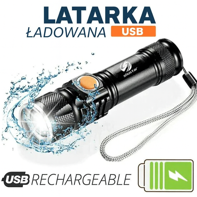 KUP 1 I OTRZYMAJ 2 – Latarka Taktyczna TitanioPro USB
