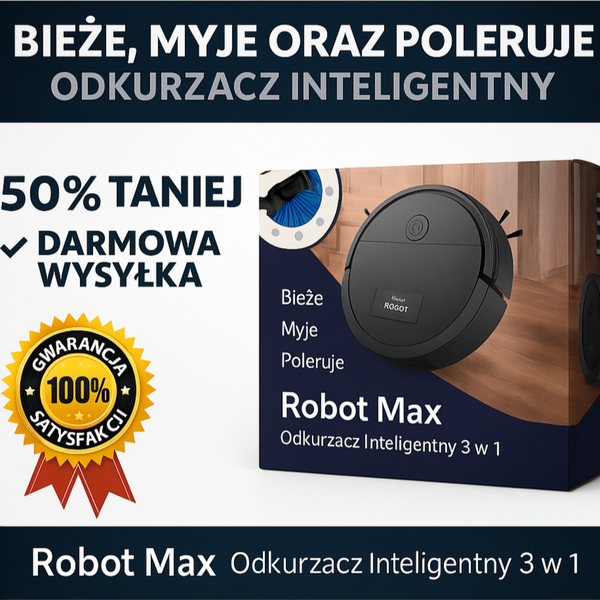 Robot – Inteligentny odkurzacz 3 w 1 z czujnikami antykolizyjnymi