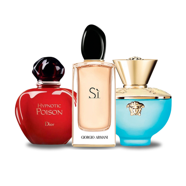 Zestaw 3 perfum | Dior HYPNOTIC POISON, Giorgio Armani SÌ, Versace DYLAN TURQUOISE 100 ml