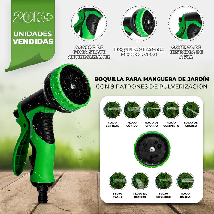 Manguera Expansible de Alta Presión + Conexiones de Regalo